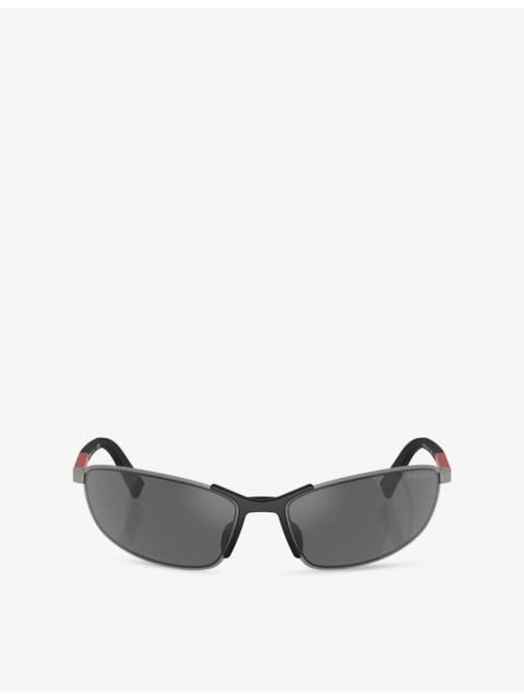 Prada PS 55ZS Irregular-Frame Metal Sunglasses