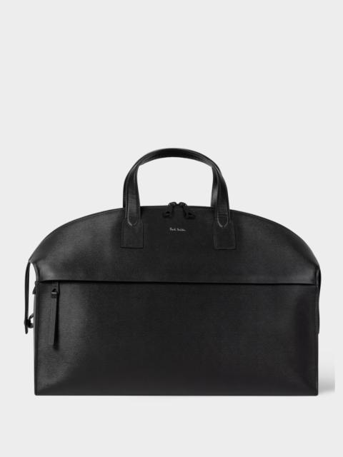 Black Grained Leather Holdall Bag