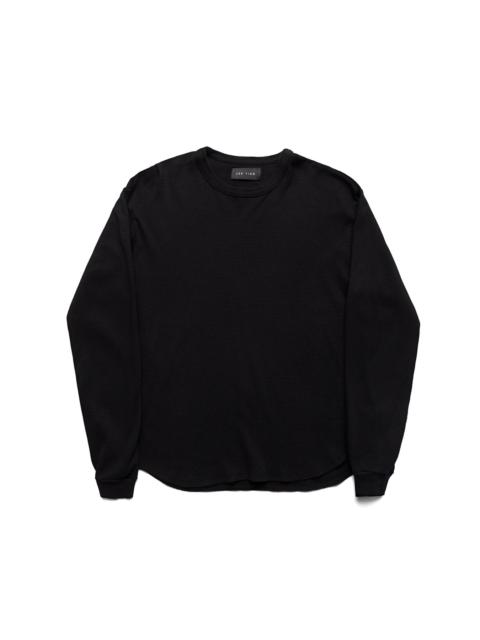 LES TIEN Thermal Baseball Hem Tee - Jet Black