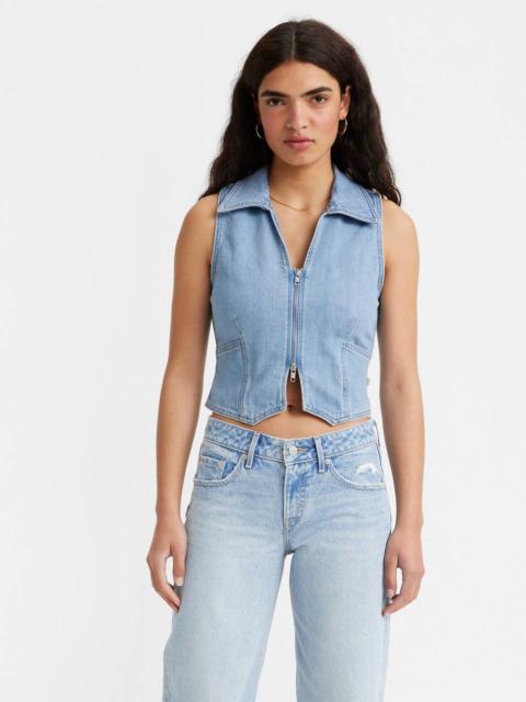 LILOU DENIM VEST