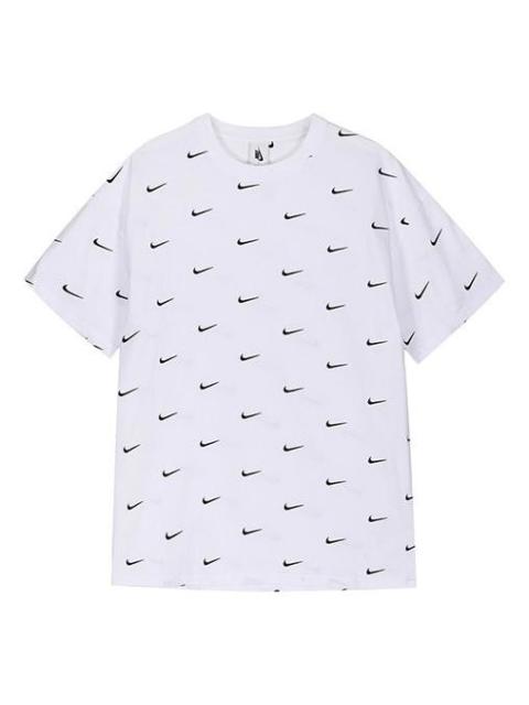 Nike Men's Nike Nrg Swoosh Logo Tee Full Print logo Embroidered Short Sleeve T-Shirt CK4094-100