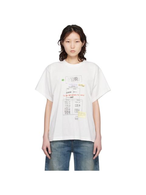 MM6 Maison Margiela Off-White Library Stamp T-shirt