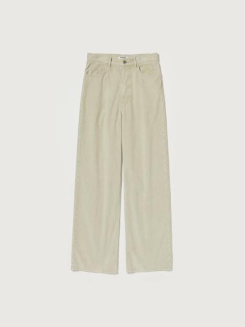 AURALEE GARMENT-DYED FINX CORDUROY 5P WIDE PANTS