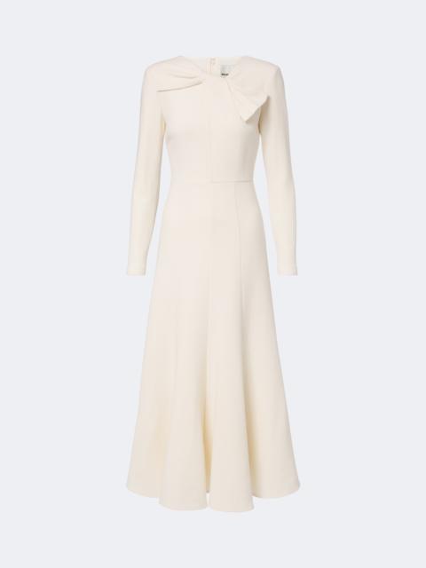 ROLAND MOURET Bow-detail wool crêpe cocktail dress