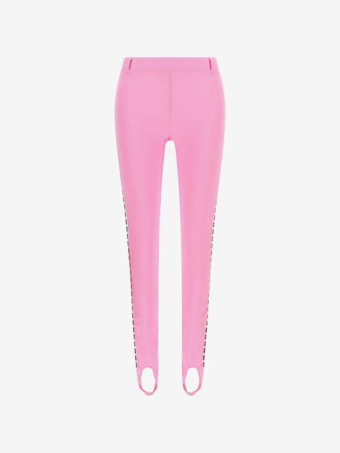 Moschino logo-tape stirrup leggings