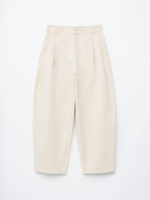 & Other Stories Barrel‑Leg Cropped Trousers
