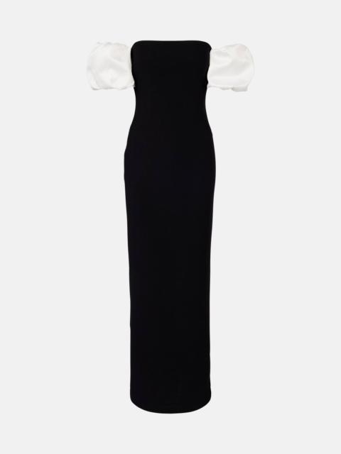 ROTATE Off-shoulder gown