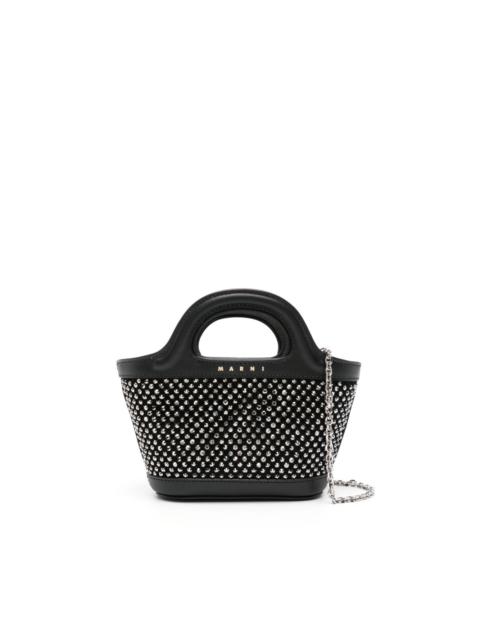 Marni studded leather crossbody bag