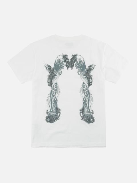 EVISU Feather Wing Daicock Print and Embroidered T-Shirt