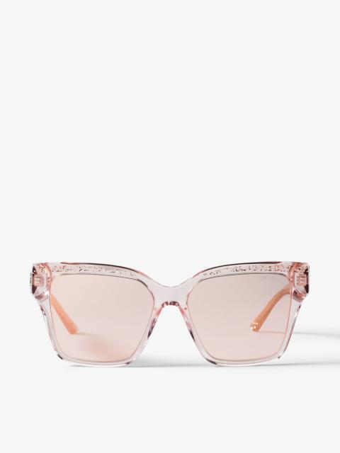 JIMMY CHOO Giava
Pink Glitter Square Sunglasses