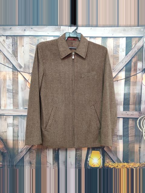 Paul Smith PAUL SMITH Herringbone Plaid Wool Zipper Jacket