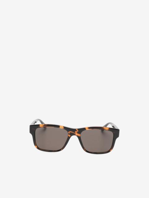 GUCCI tortoiseshell-effect rectangle-frame sunglasses