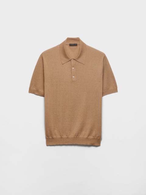 Prada Cashmere and silk polo shirt