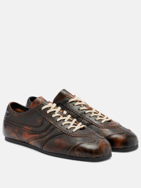 Dries Van Noten Distressed leather sneakers