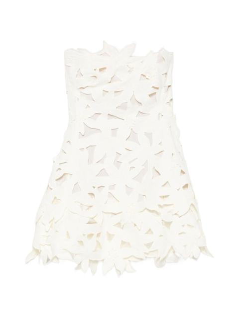 SIMKHAI floral-appliqué mini dress