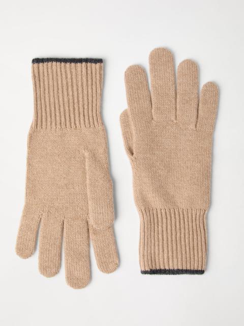 Cashmere knit gloves