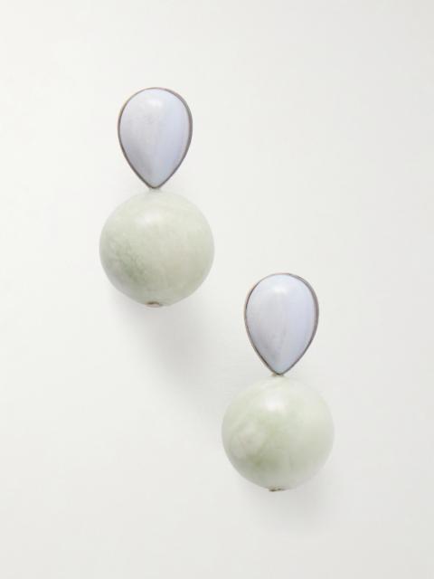 Jennifer Behr Allison Silver-tone Jade Earrings