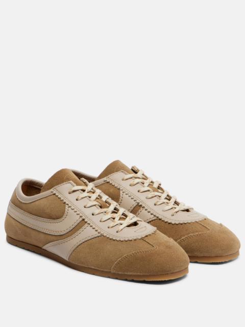 Dries Van Noten Leather-trimmed suede sneakers