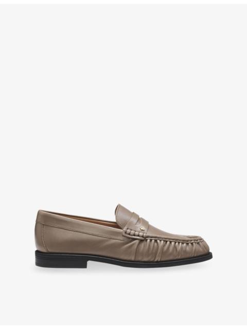 BOSS Logo-Embellished Leather Loafers