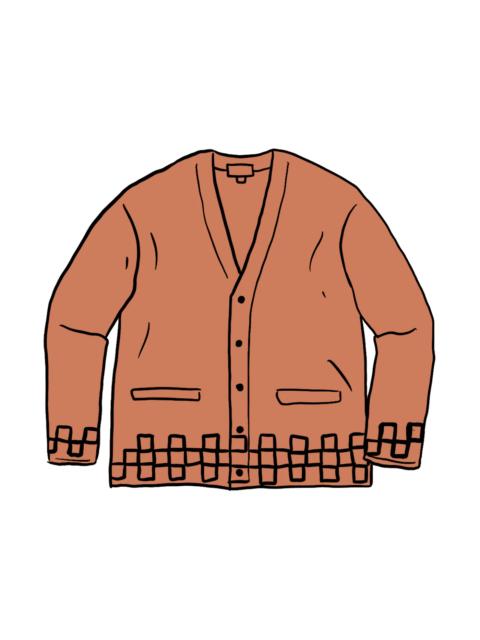 Supreme Supreme Brushed Checkerboard Cardigan Camel
