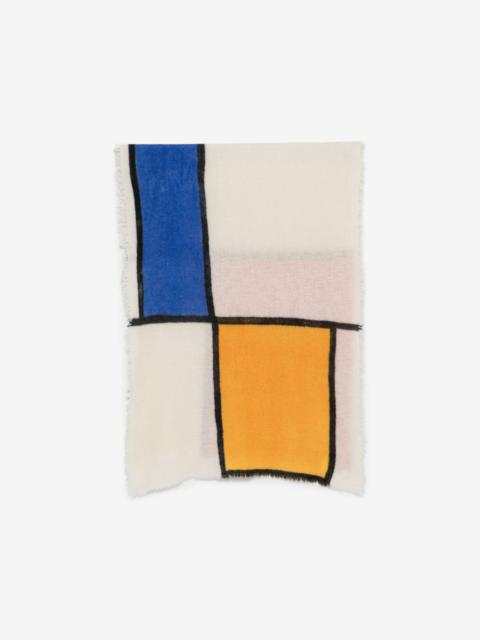 Faliero Sarti Patos colour-block frayed scarf
