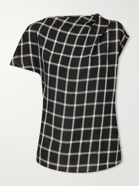Erdem Crushed Window Checked Georgette Tank