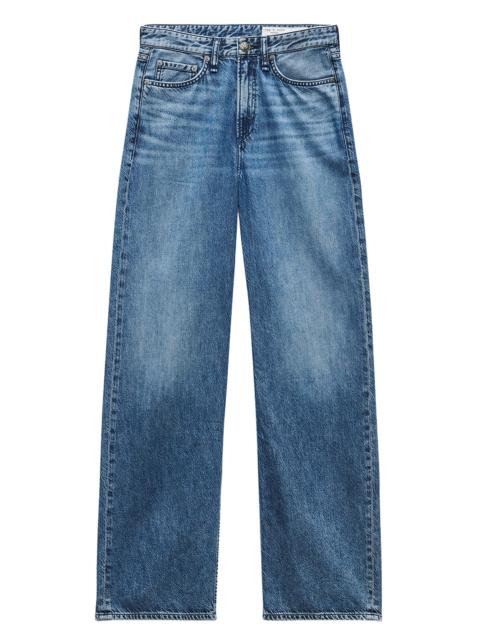 rag & bone Women's Logan High-Rise Wide-Leg Jeans - River