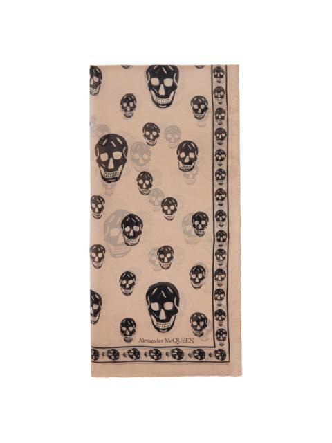 Beige & Black Skull Scarf