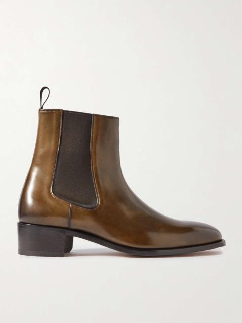 TOM FORD Alec Burnished-Leather Chelsea Boots