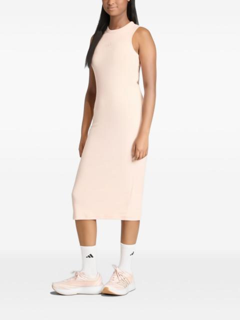 adidas ribbed-knit sleeveless midi dress