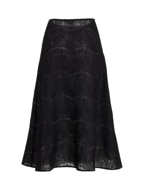 MIDI LACE SKIRT BLACK