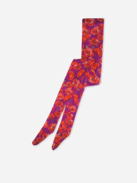 Dolce & Gabbana Poppy-print tights