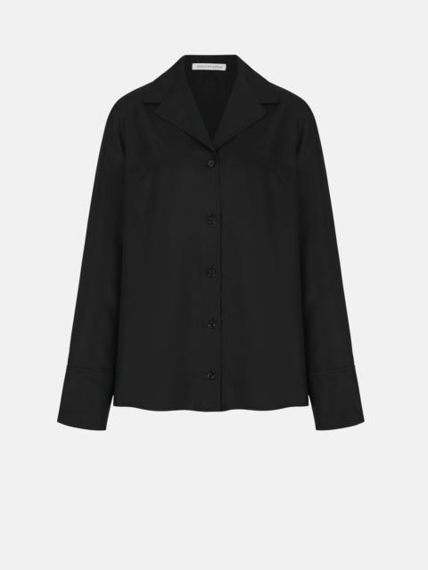 EMILIA WICKSTEAD Valcavi Shirt In Black Silk Twill