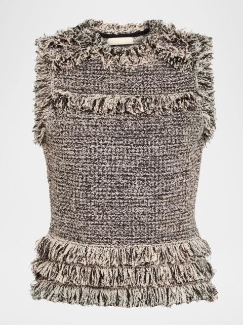 ULLA JOHNSON Kassi Knit Tweed Top