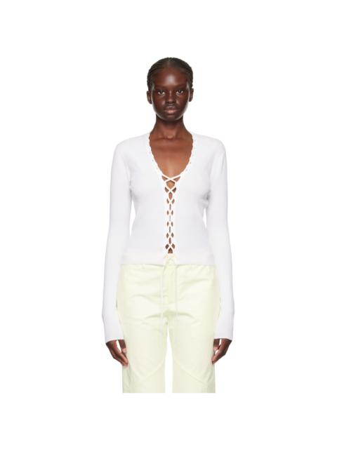 Dion Lee Off-White Bichrome Cardigan