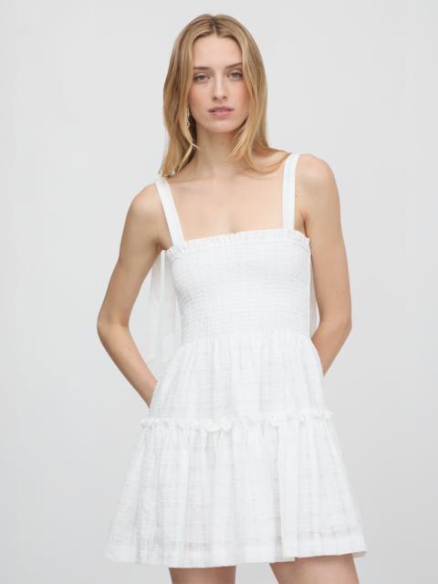 Hill House Home The Ribbon Seraphina Mini Nap Dress - White Crinkle Check