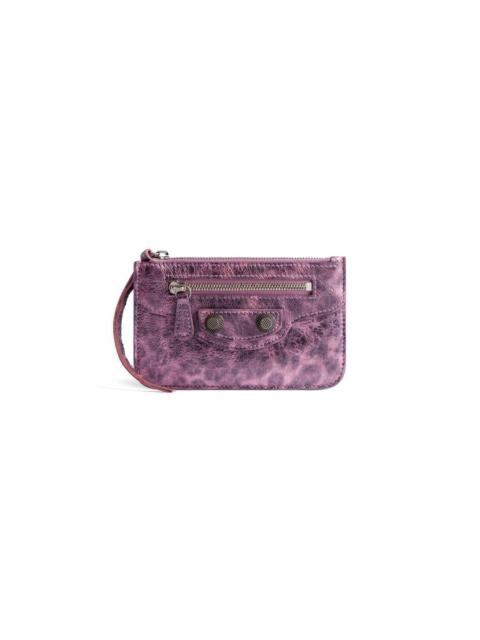 Women's Le Cagole Long Coin And Card Holder With Leopard Print in Pink