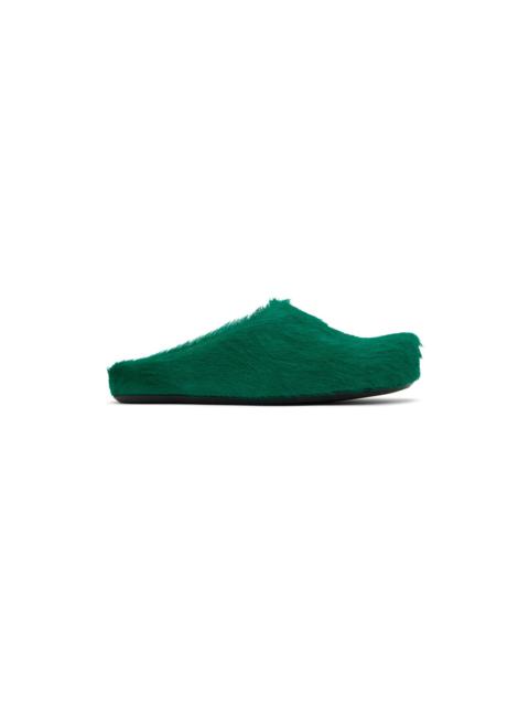 Green Fussbett Sabot Slip-on Loafers