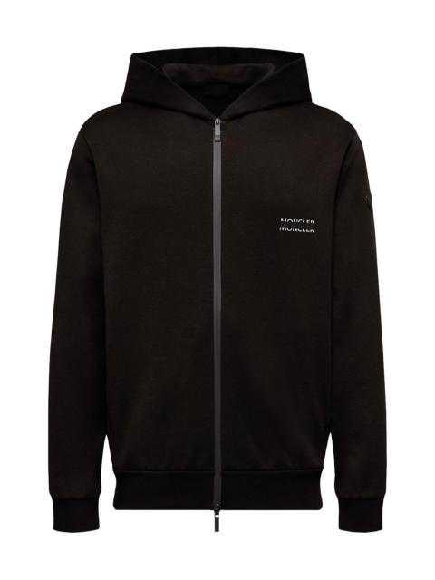 Moncler Men's Zip-Up Hooded Sweatshirt in Cotton Fleece - Black