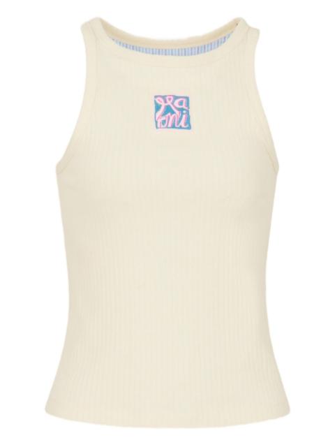 Marni ribbed embroidered tank top