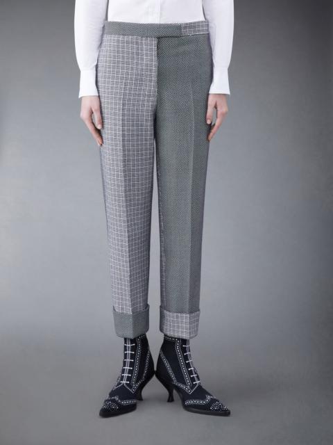 Fun-Mix Birdseye Heavy Suiting and Parquet Weave Classic Backstrap Trouser