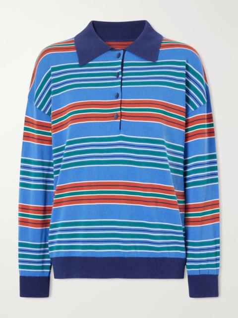 FAITHFULL Striped Jersey Polo Shirt