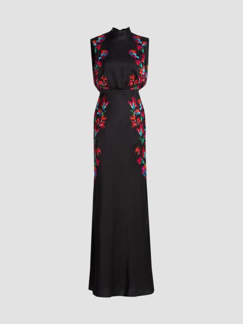 SALONI Women's Floral Silk Gown - Aquarelle Placement