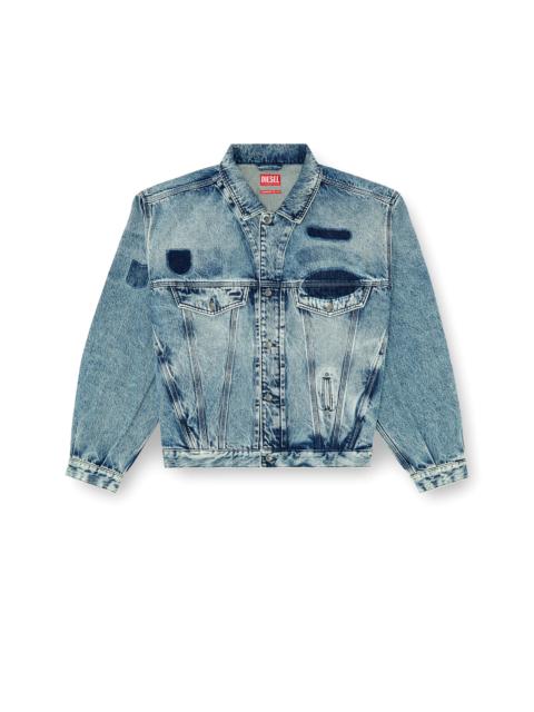 Diesel TRUCKER JACKET WITH PATCH EFFECTS