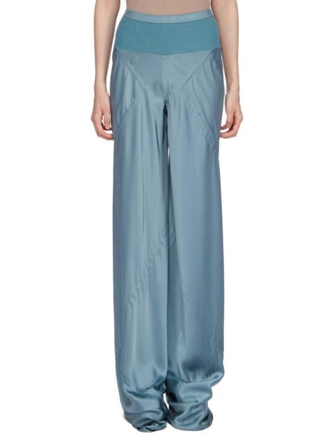 Rick Owens Bias Wide-Leg High-Rise Satin Trousers
