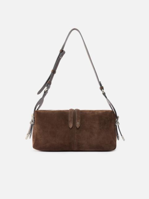 PINKO KEEPER BAG MEDIUM SHOULDER BAG IN SUEDE