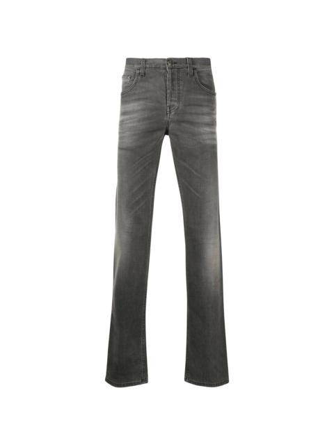 GUCCI distressed straight-leg jeans