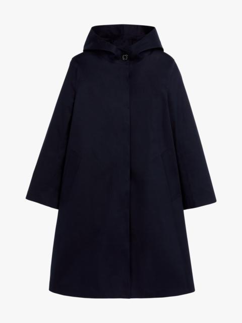 Mackintosh hooded single-breasted coat - Blue