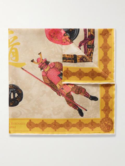 RUBINACCI Samurai Printed Silk-Twill Pocket Square