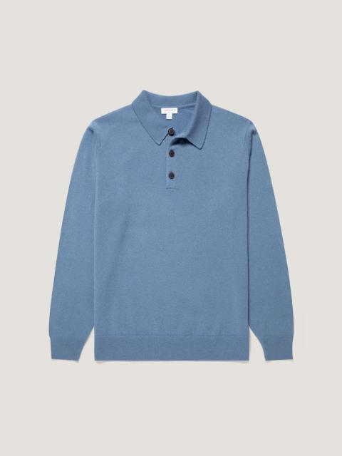Sunspel Cashmere Knitted Polo Shirt